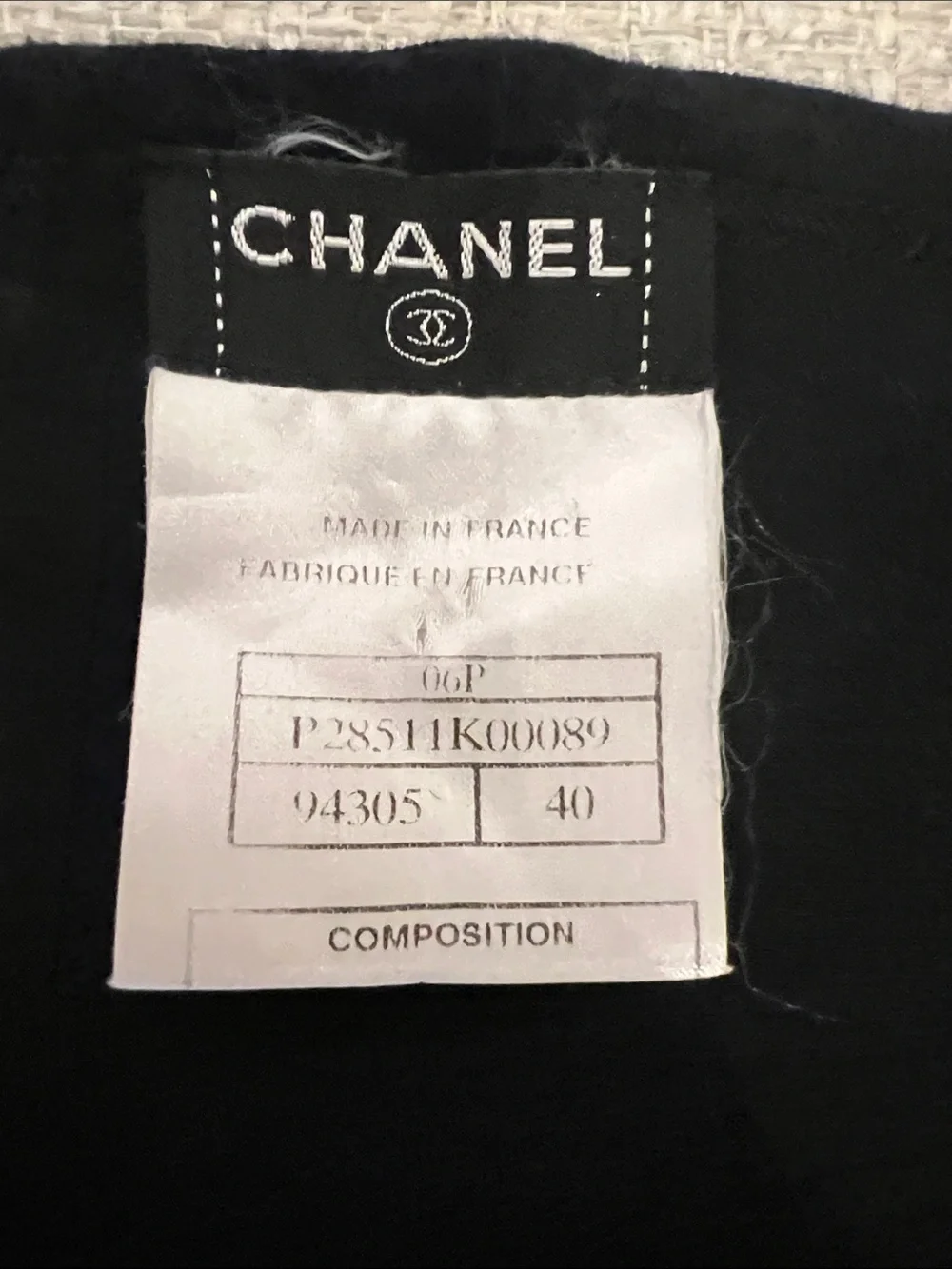 CHANEL Black Deep V-Neck Bandeau Top